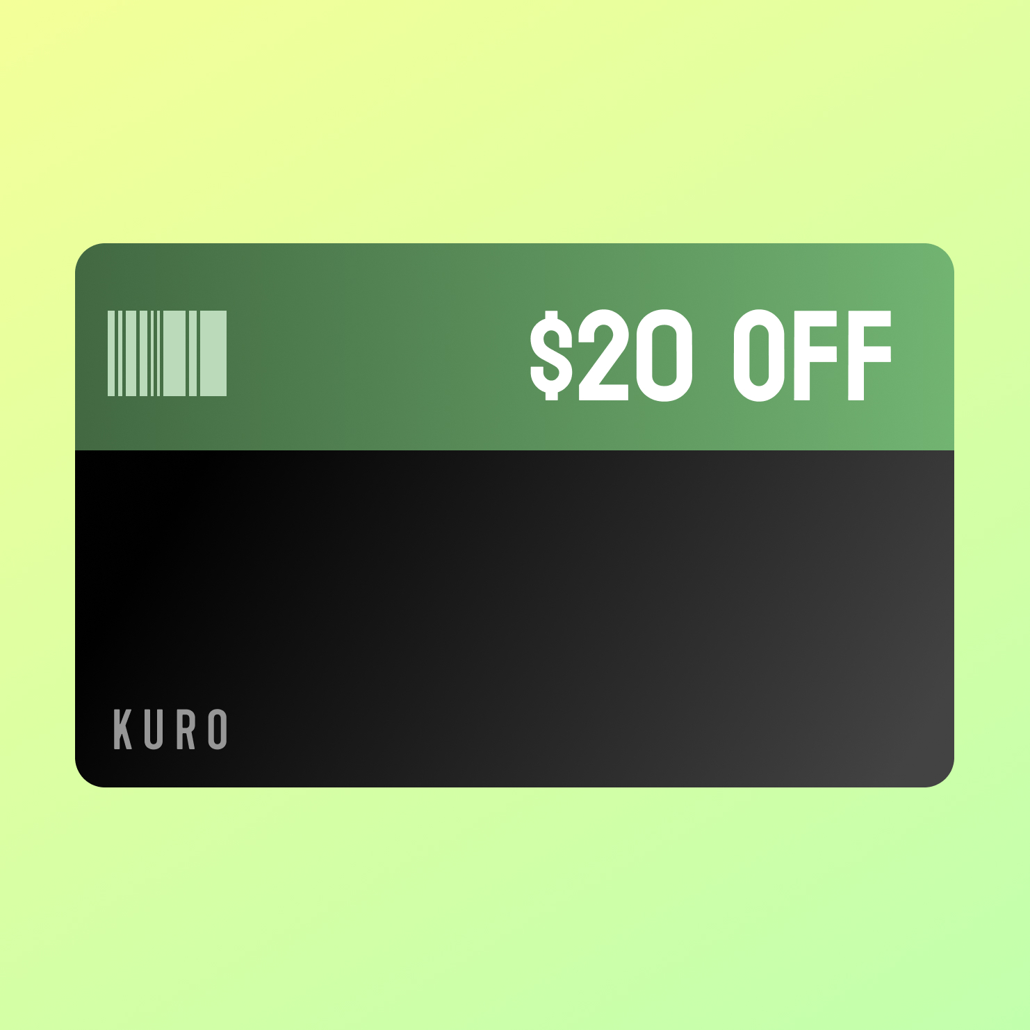 A $20 Kuro store credit card